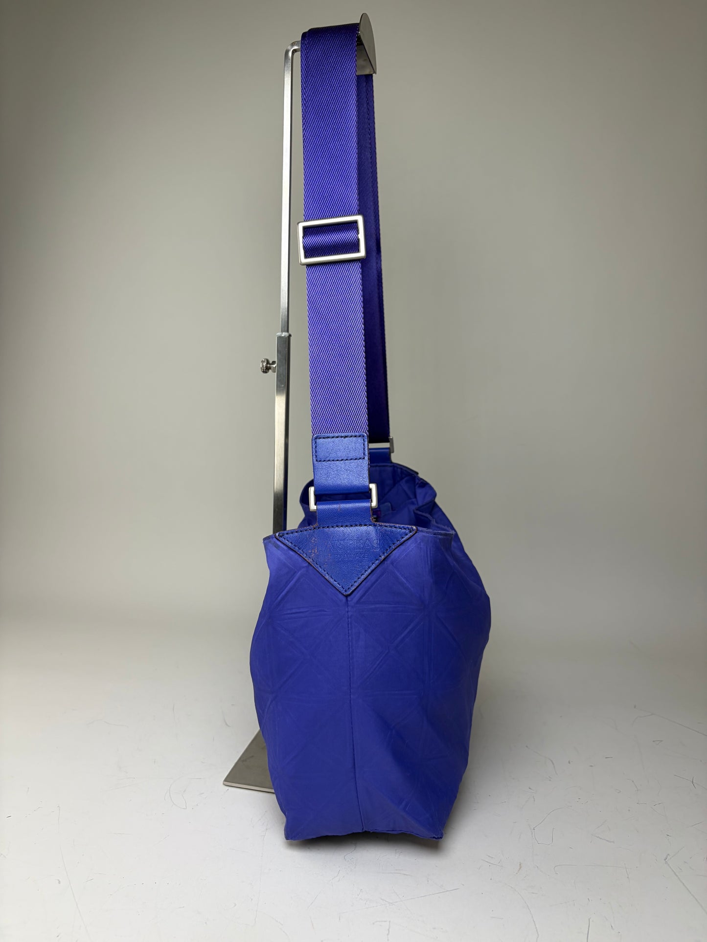 Vintage Issey Miyake Structured Shoulder Bag Purple Silver