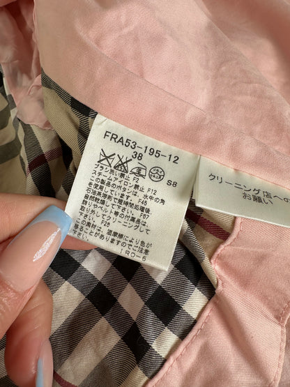Vintage Burberry Cotton Coat Light Pink M