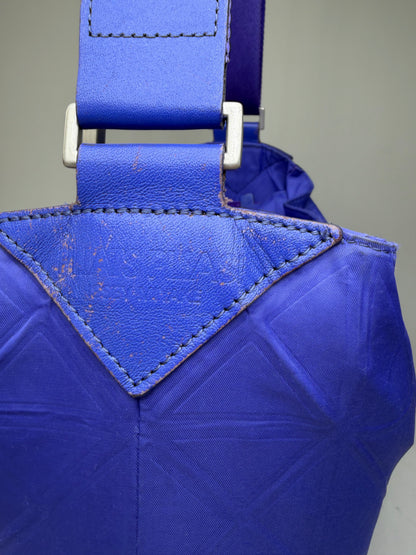 Vintage Issey Miyake Structured Shoulder Bag Purple Silver