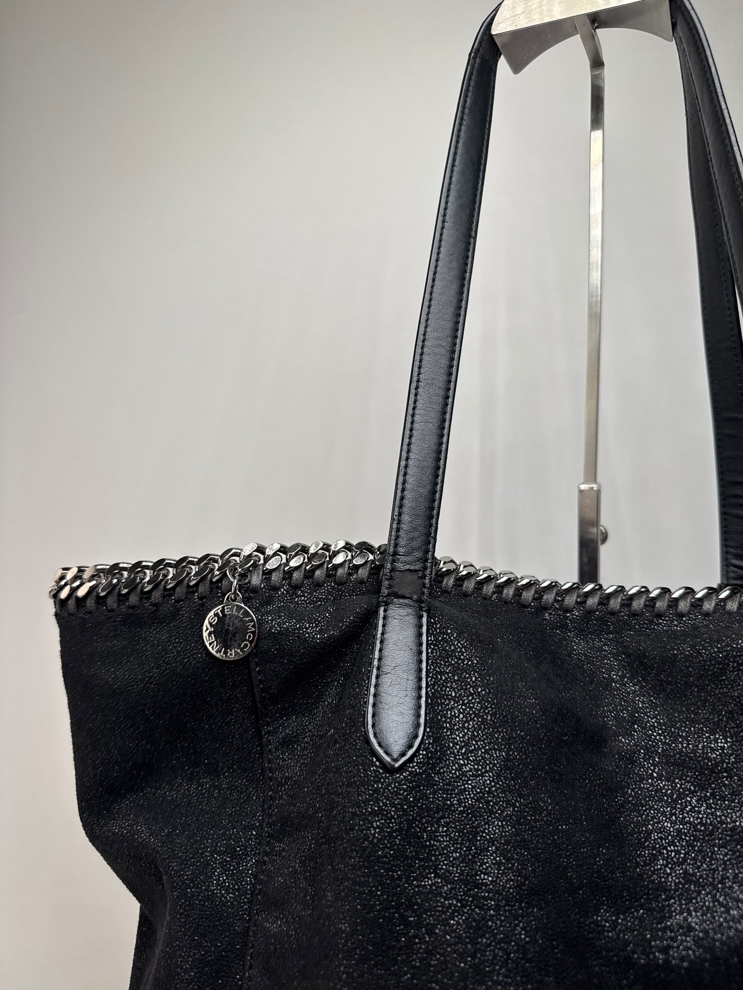 Vintage Stella Mc Cartney Vegan Leather Falabella Tote Bag Black