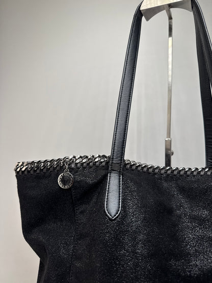 Vintage Stella Mc Cartney Vegan Leather Falabella Tote Bag Black