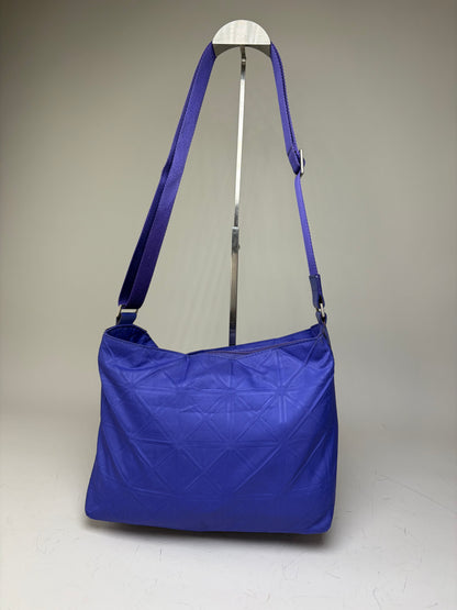 Vintage Issey Miyake Structured Shoulder Bag Purple Silver