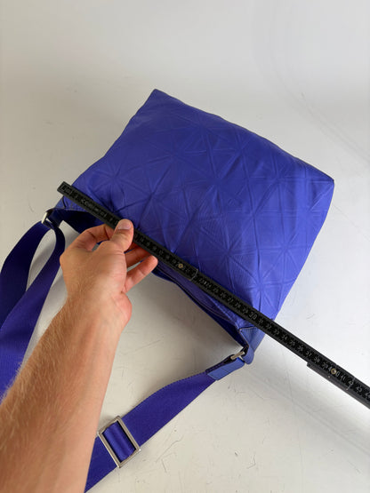 Vintage Issey Miyake Structured Shoulder Bag Purple Silver