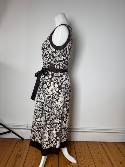 Vintage Burberry Floral Dresd Black White