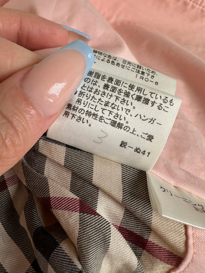 Vintage Burberry Cotton Coat Light Pink M