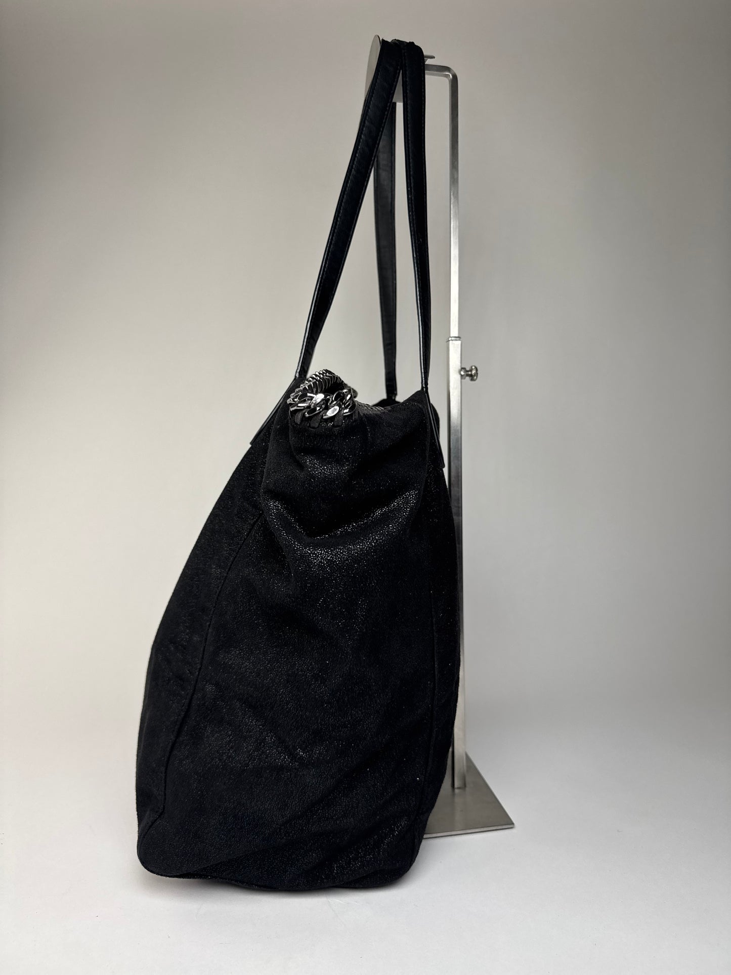 Vintage Stella Mc Cartney Vegan Leather Falabella Tote Bag Black
