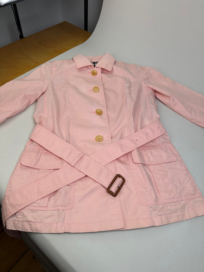 Vintage Burberry Cotton Coat Light Pink M
