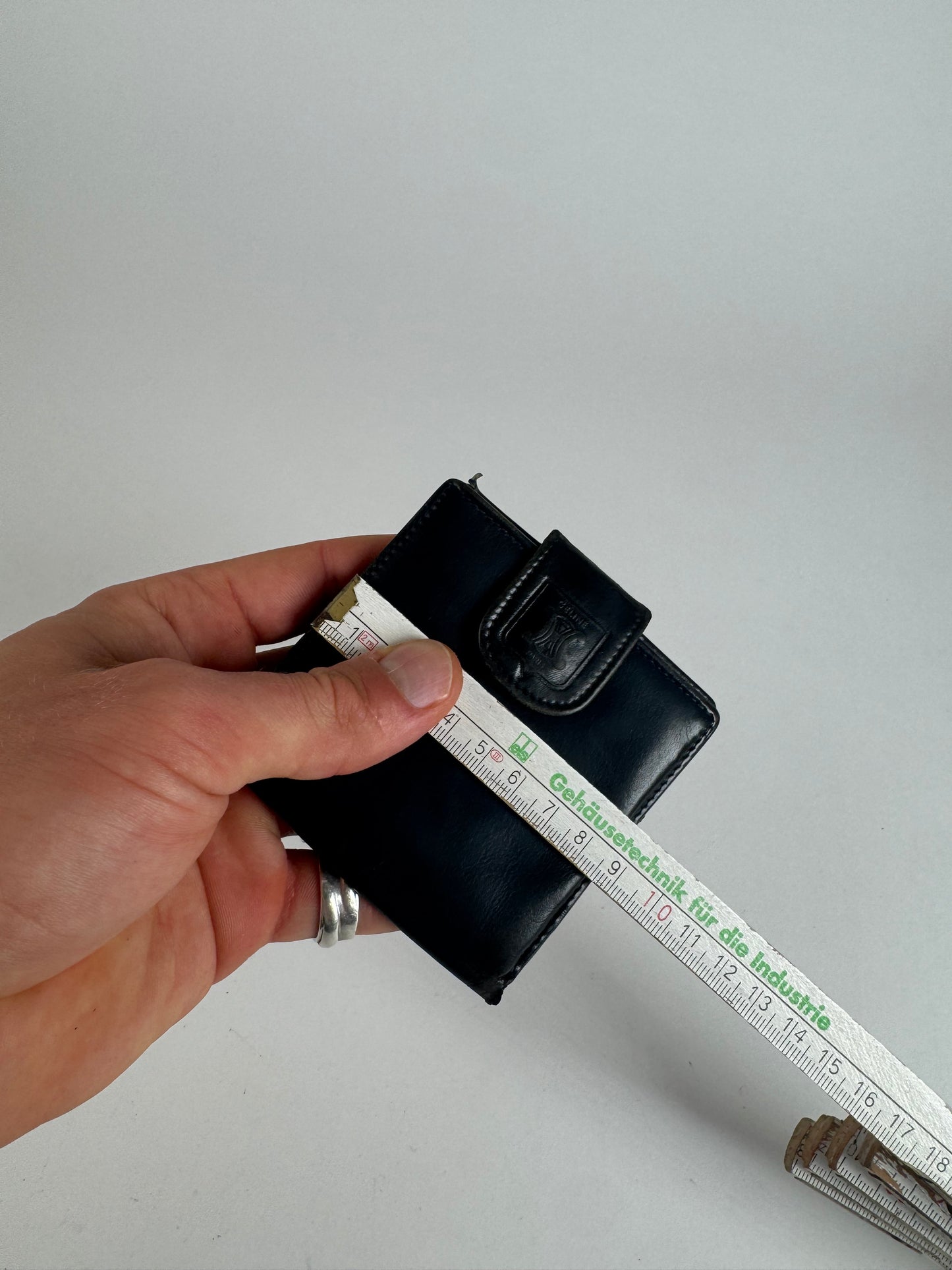 Vintage Celine Paris leather Wallet navy