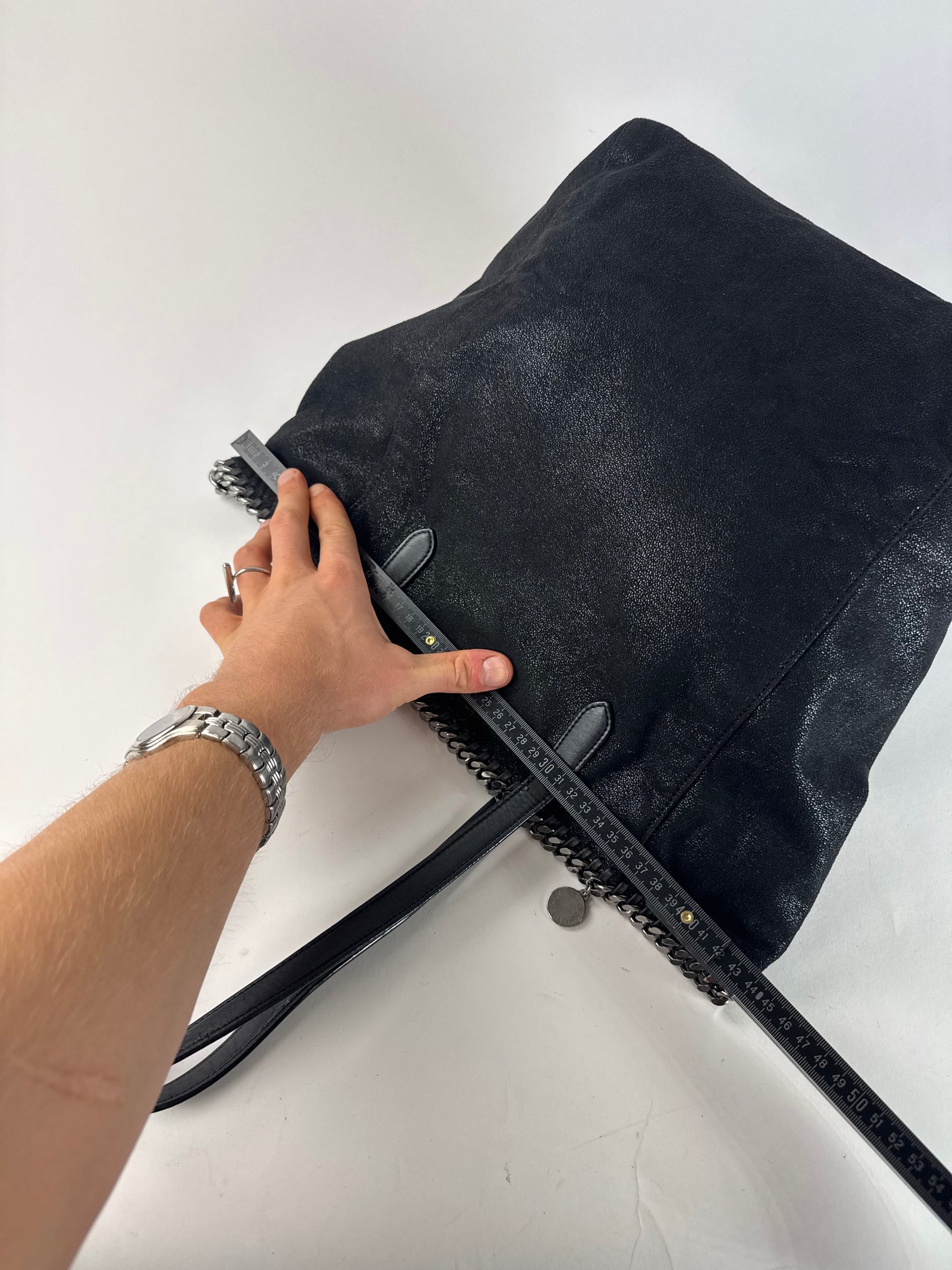 Vintage Stella Mc Cartney Vegan Leather Falabella Tote Bag Black