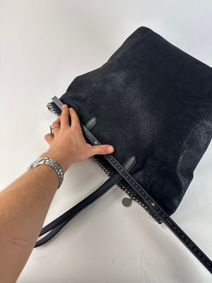 Vintage Stella Mc Cartney Vegan Leather Falabella Tote Bag Black