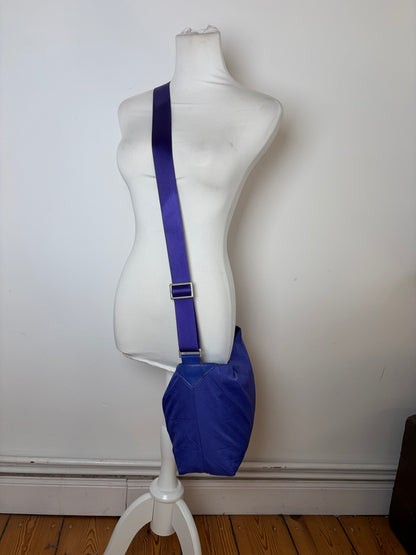 Vintage Issey Miyake Structured Shoulder Bag Purple Silver