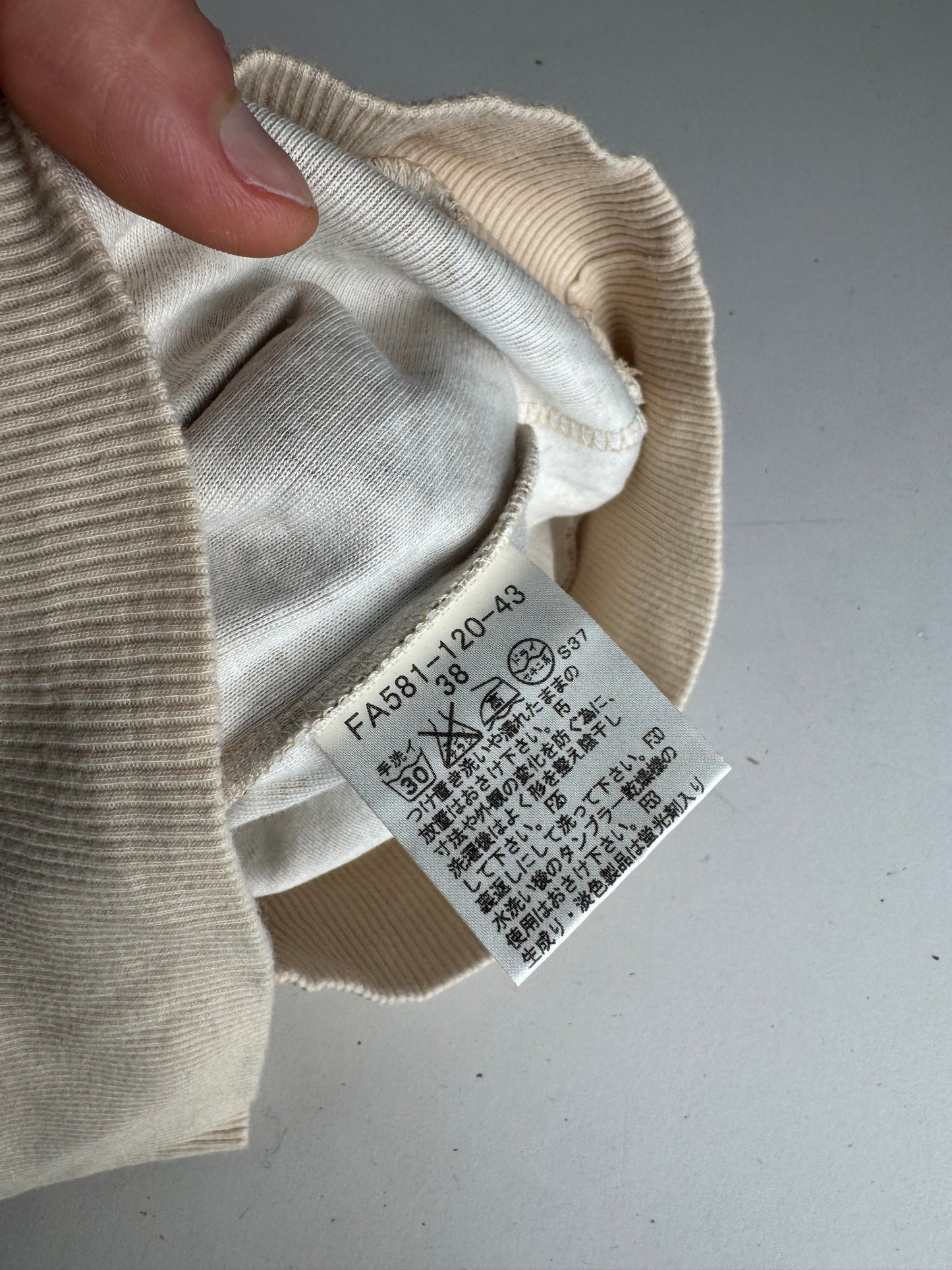 Vintage Burberry Nova Check Short-Sleeve Sweater beige M