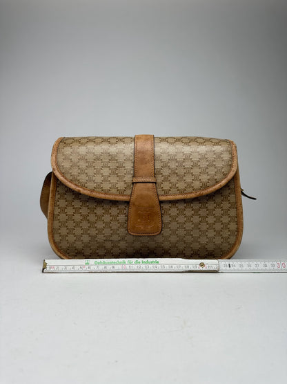 Vintage Celine Paris Monogram Leather Bag Triomphe brown