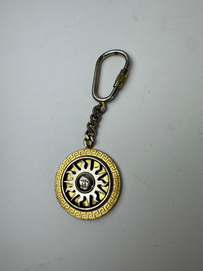 Vintage Gianni Versace Sun Emblossed Gold Plated Pendant
