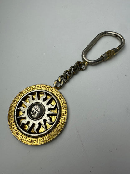 Vintage Gianni Versace Sun Emblossed Gold Plated Pendant