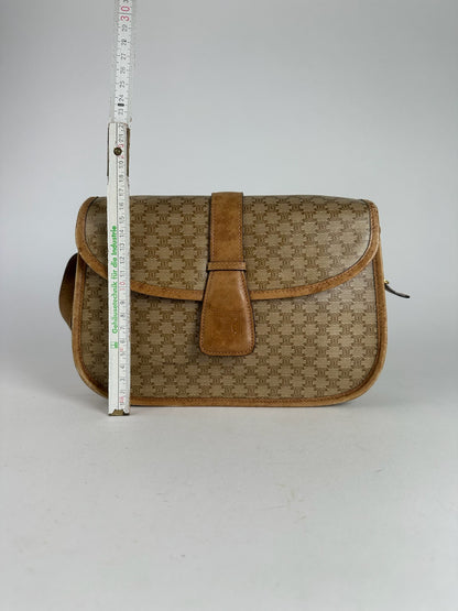 Vintage Celine Paris Monogram Leather Bag Triomphe brown