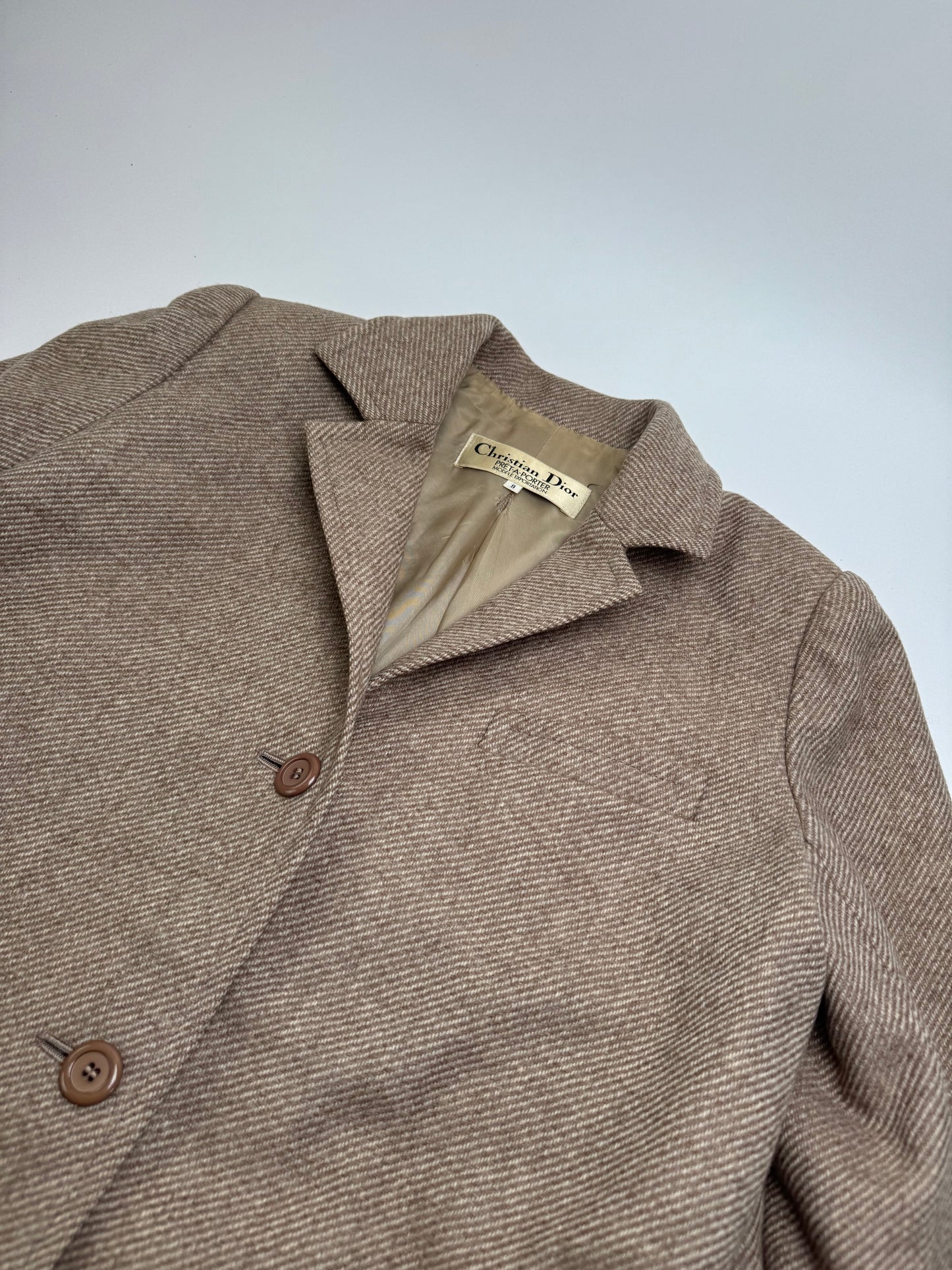 Vintage Dior Wool Trench M Brown