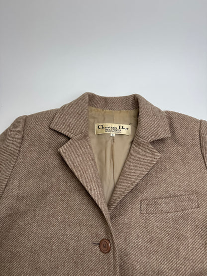 Vintage Dior Wool Trench M Brown