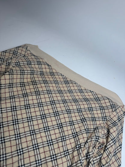 Vintage Burberry Nova Check Short-Sleeve Sweater beige M