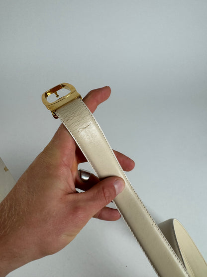 Vintage Gucci Leather belt white