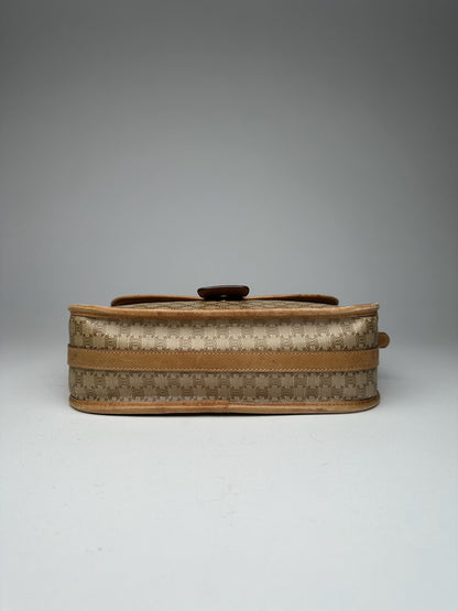 Vintage Celine Paris Monogram Leather Bag Triomphe brown