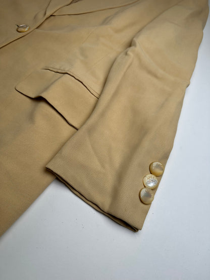 Vintage Gucci Viscose Longline Blazer Beige IT42