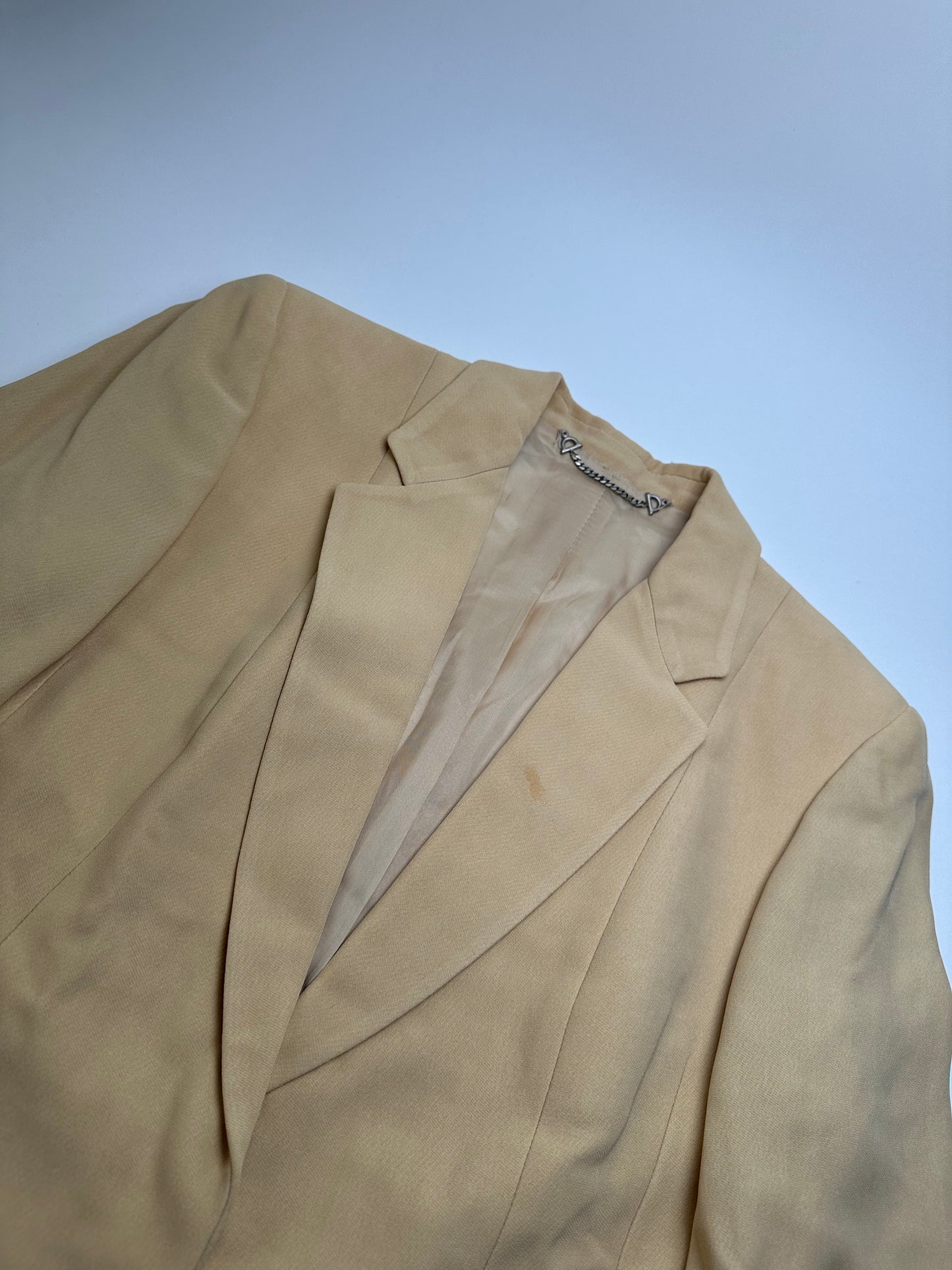 Vintage Gucci Viscose Longline Blazer Beige IT42