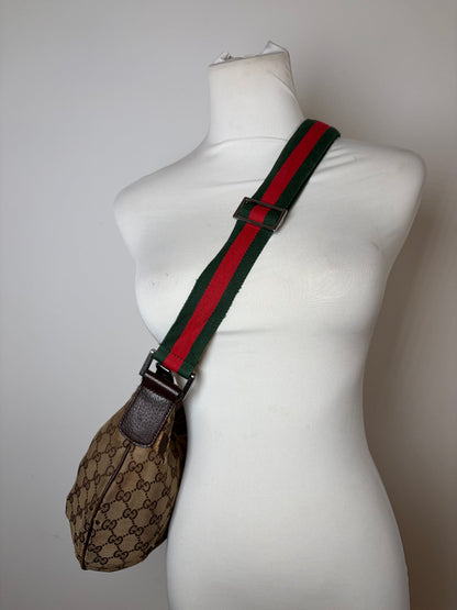 Vintage Gucci GG Supreme Shoulder Bag Beige Brown