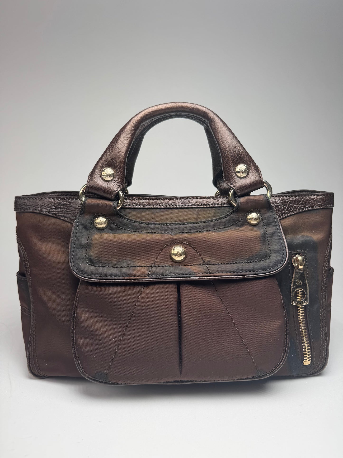 Vintage Celine Polyester Bag brown