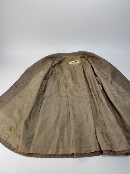 Vintage Dior Wool Trench M Brown