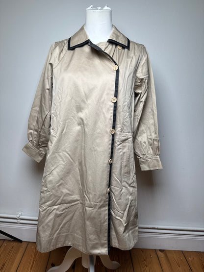 Vintage Yves Saint Laurent Canvas Trenchcoat Beige Black S