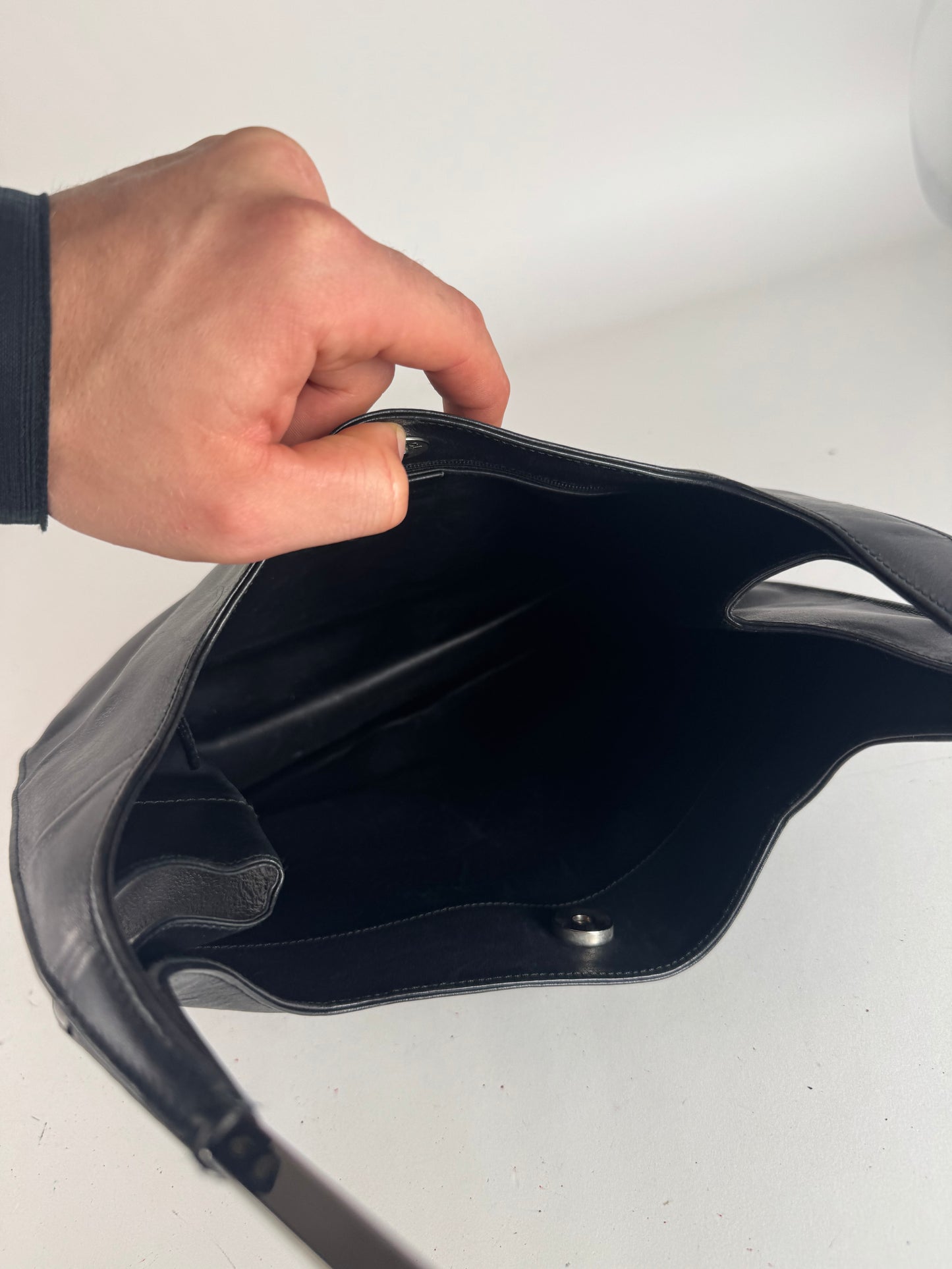 Vintage Gucci Leather Handbag Black