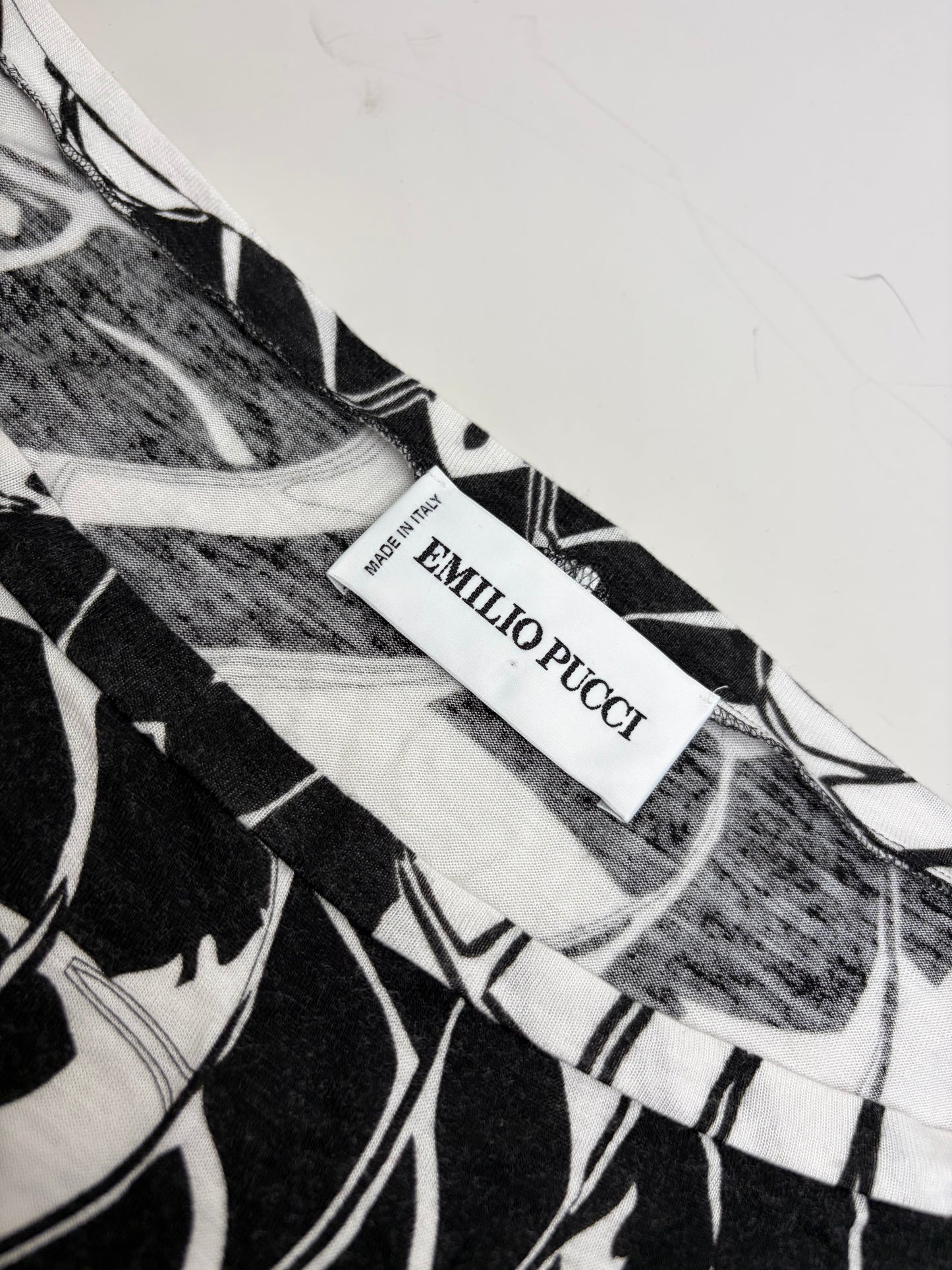 Vintage Pucci Viscose Top Black White S
