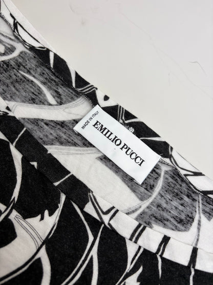 Vintage Pucci Viscose Top Black White S