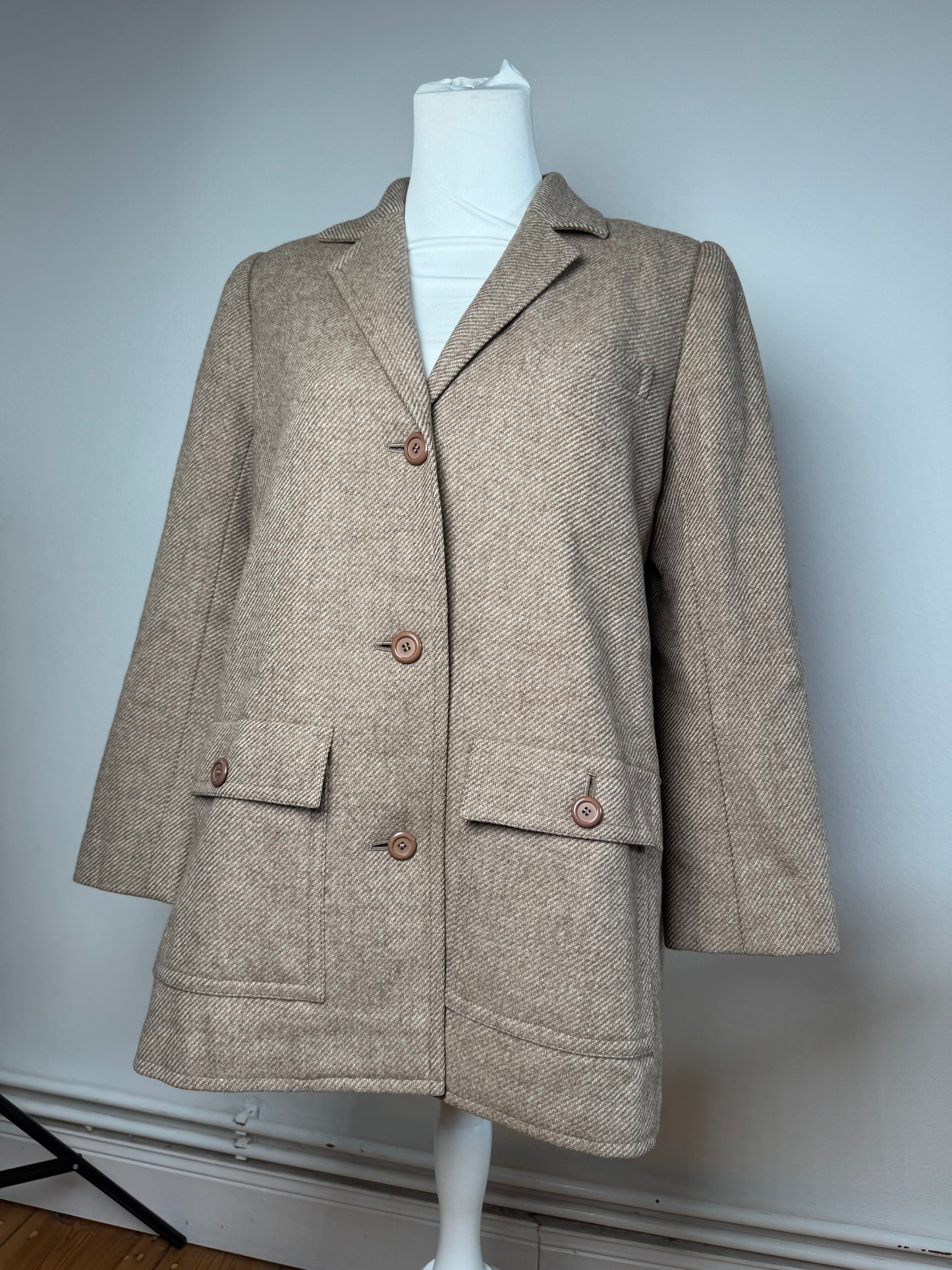 Vintage Dior Wool Trench M Brown