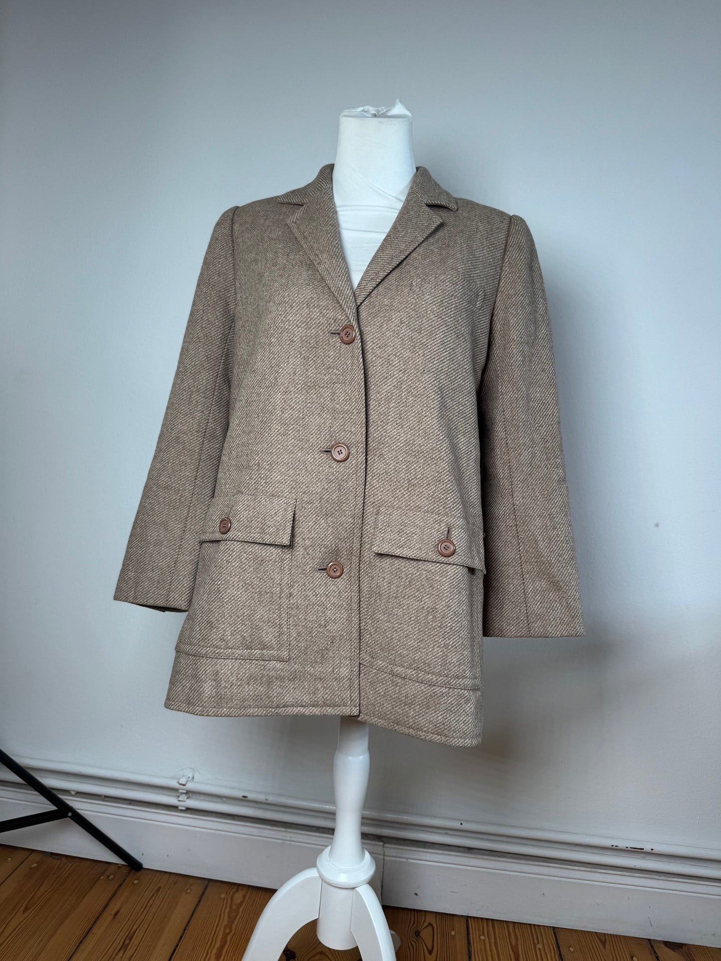 Vintage Dior Wool Trench M Brown