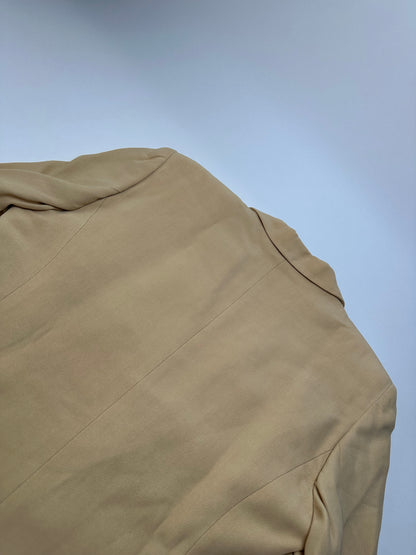 Vintage Gucci Viscose Longline Blazer Beige IT42