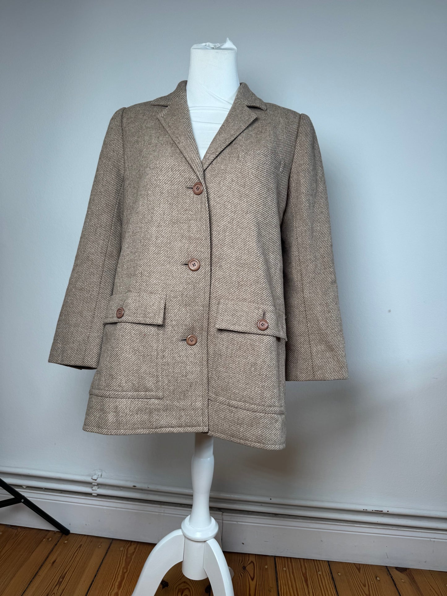 Vintage Dior Wool Trench M Brown