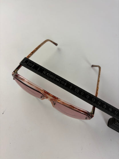 Vintage Givenchy 4G Logo Aviator Sunglasses c. Late 1970s Pink Tortoiseshell