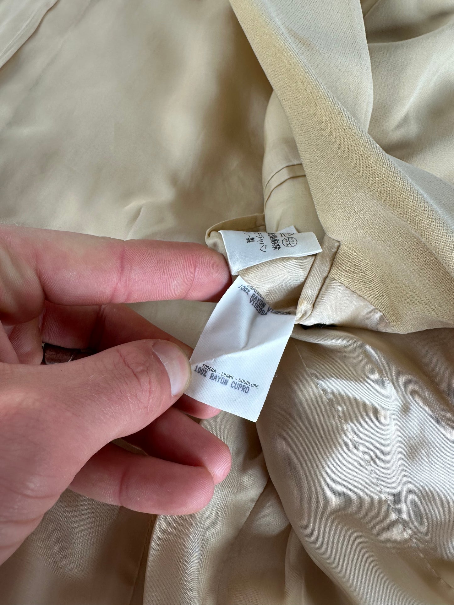 Vintage Gucci Viscose Longline Blazer Beige IT42