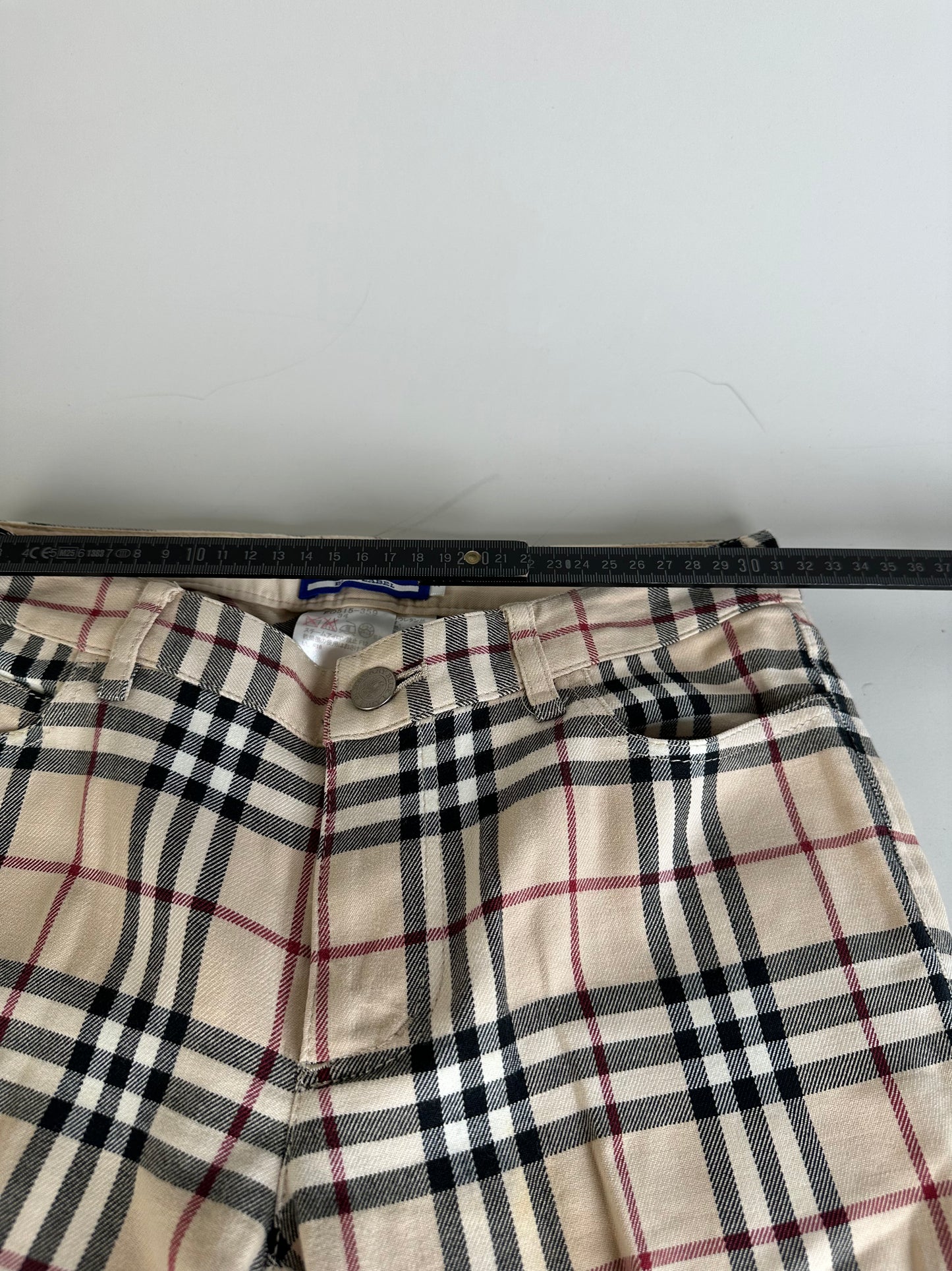 Vintage Burberry Nova Check Trousers Beige XS