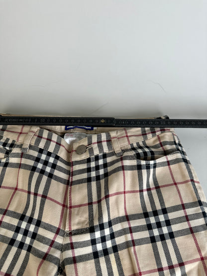 Vintage Burberry Nova Check Trousers Beige XS