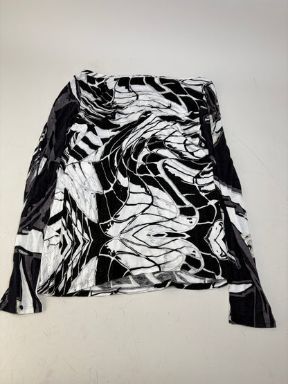 Vintage Pucci Viscose Top Black White S