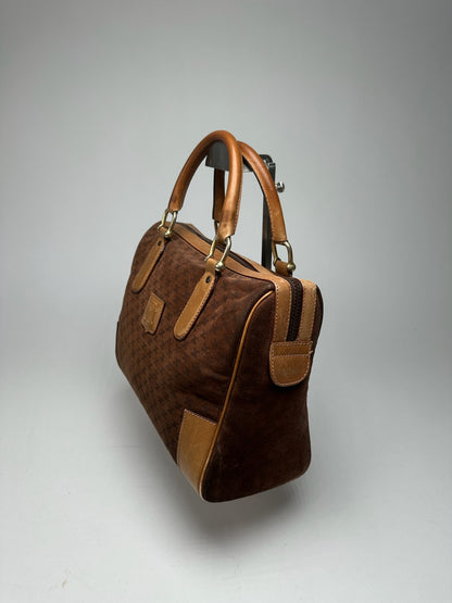 Vintage Celine Paris Suede leather Monogram Bag brown