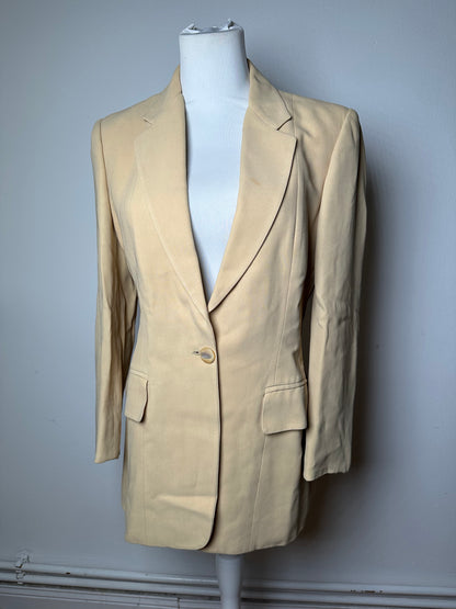 Vintage Gucci Viscose Longline Blazer Beige IT42
