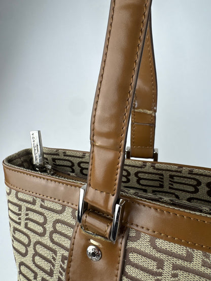 Vintage Balenciaga Monogram Handbag Beige Brown