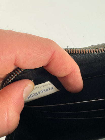 Vintage Bottega Veneta Intrecciato Leather Wallet Black zipper off