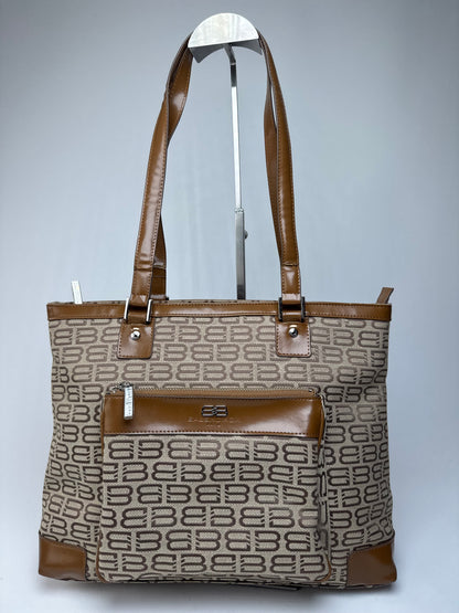 Vintage Balenciaga Monogram Handbag Beige Brown