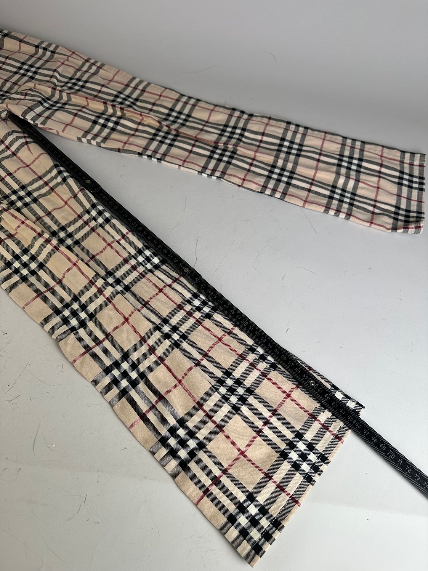 Vintage Burberry Nova Check Trousers Beige XS