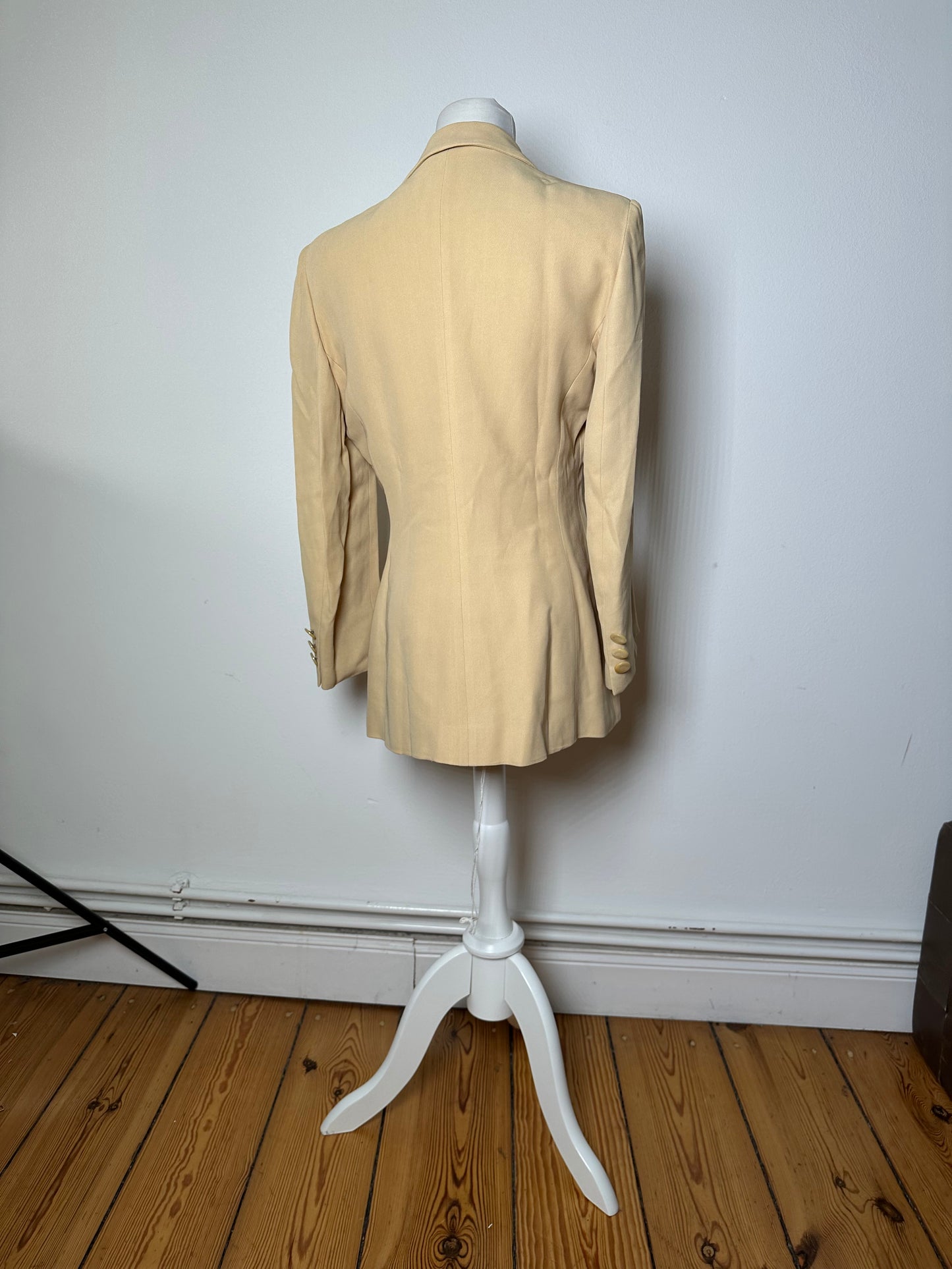 Vintage Gucci Viscose Longline Blazer Beige IT42